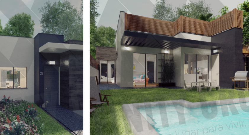 Vivienda con piscina y jardín