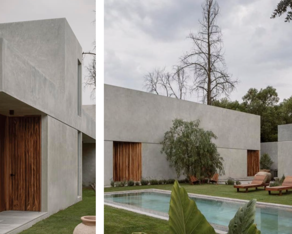 Casa minimalista con piscina